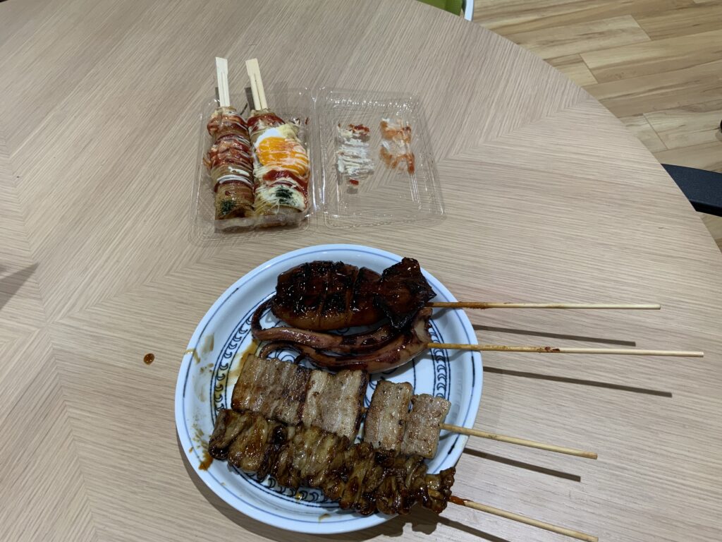 古賀神社の放生会で購入した食べ物