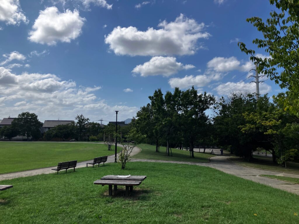 古賀市舞の里にある舞の里公園の様子。
